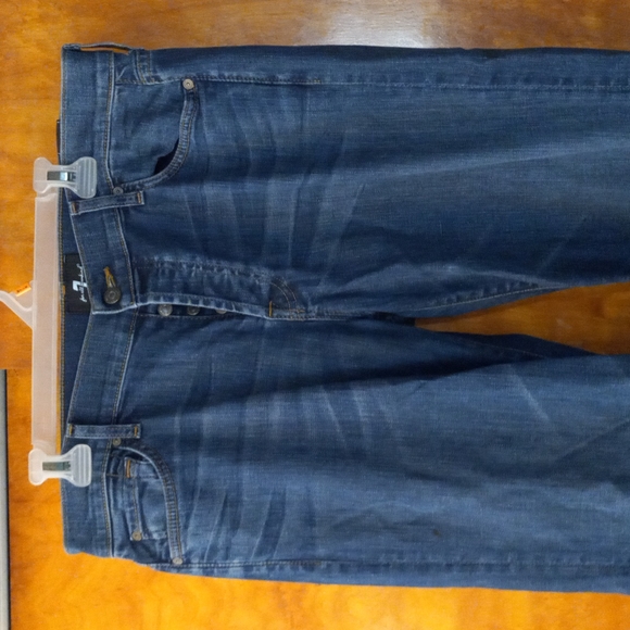 Men's 7 For All Mankind Button Fly, Dark Wash, Straight Leg Jeans *W36"/L43"* - Picture 2 of 13